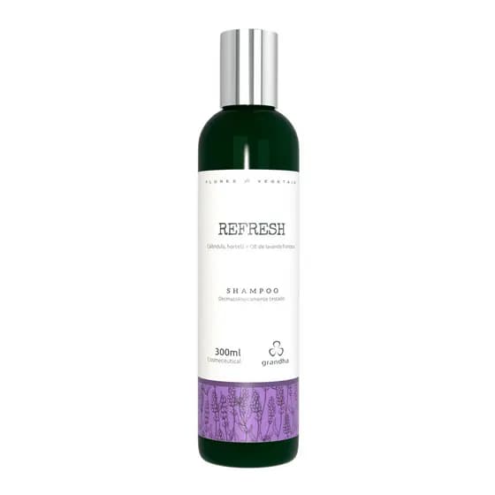 Flores e Vegetais Refresh Shampoo 300ml Inflamação Oleosidade Excessiva Queda Cabelos Frágeis Alivio