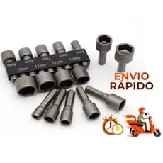 Kit de Jogo de Bits Soquete Canhão para Parafusadeira 5 A 13mm