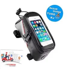 Bolsa Bike Celular Impermeável com Tela Touch Bolsa Quadro à Prova d'Água para Ciclismo Urbano e Trilhas
