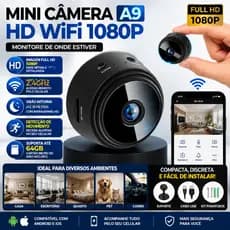 Mini Câmera A9 HD WiFi 1080P Visão Noturna Vigilância Sem Fio Segurança Monitoramento Cartão SD