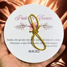 PORTA ALIANÇA PARA CASAMENTO PERSONALIZADO EM MDF COM SUPORTE E ELASTICO