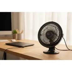 Mini Ventilador Mesa Redondo Portatil Usb Silencioso Economico Resistente Duravel 2W Preta