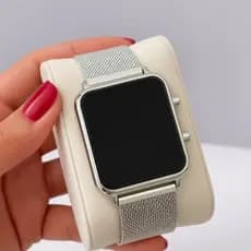 Relógio Feminino Luxo Elegante Dia Dia Moderno Dourado Prata Rose Digital Led Estilo SmartWatch