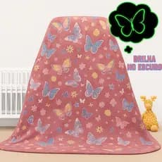Manta Brilha No Escuro 1,80x2,00 Mt Varias Cores