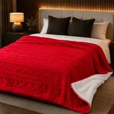 Cobertor Pele de Carneiro Casal Dupla face Sherpa 2,20 X 1,80 0 Mt