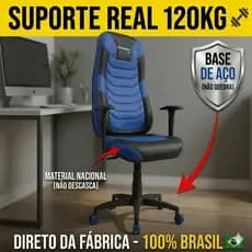 Cadeira Gamer Ergonômica Suporta 120kg Base De Aço Direto Da Fábrica Premium