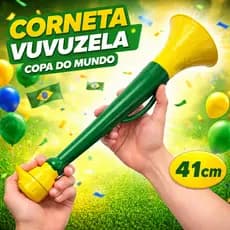 Corneta Vuvuzela 41cm Copa do Mundo BRASIL 1/2/3/4