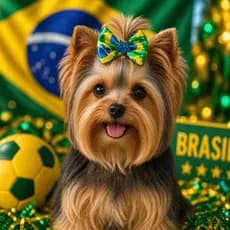 KIT 10/20 LACINHOS PET LAÇOS BRASIL CORES VIBRANTES
