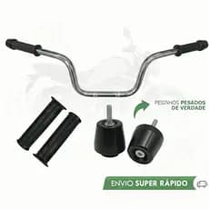 Kit Guidão Cargo Honda CG Fan Titan 160 + Pesinhos PCX 150 Preto + Manoplas