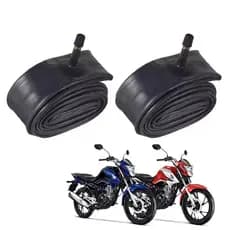 Kit C/ 2 Câmara Ar Pneu 18 Moto Cg Titan Fan 125 150 160