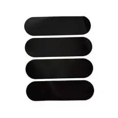 Kit 4 Adesivos Refletivo Preto Para Capacete Moto Carro E Bicicleta Polivisor
