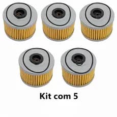 Kit 5 Filtro De Óleo Honda Cbx 250 Twister Cb300 Xr 250 Xre 300 CB 250f (C/Anel Oring)