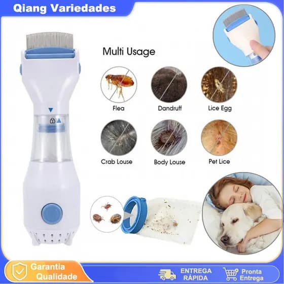 Pente Elétrico Anti-piolhos para Crianças e Animais de Estimação
