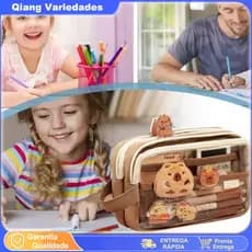 Bolsa Estética Transparente Para Lápis Capivara De Grande Capacidade