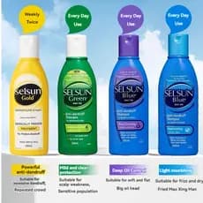 Selsun Shampoo Anticaspa Profissional Ouro/Azul/Roxo/Verde 200ml Remoção Calmante Do Couro Cabeludo Tratamento Eficiente