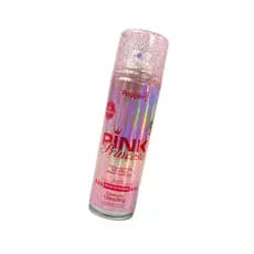 Spray Tinta Cabelo Rosa Com Glitter Popper Pink Princesa Tintura Temporária Para Festa Bloco Carnaval Ano Novo Balada