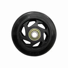 Roda Rodinha PVC Preto 4 Polegadas Sem Garfo Ajax 100kg Manutenção Reposição Substituição Carrinho Bancada Móveis