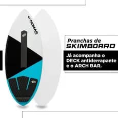 Prancha de Skimboard Iniciante 110cm Nomar Surf Tricolor Fibra de Vidro com Deck Antiderrapante