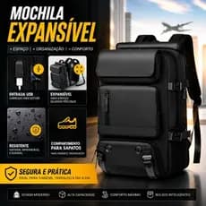Mochila Executiva Viagem Dobrável USB