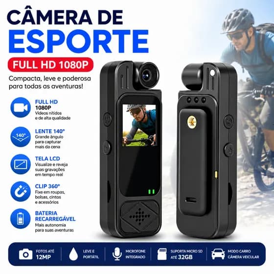 Câmera de Ação Full HD  KA-7876 à Prova D'Água esportiva