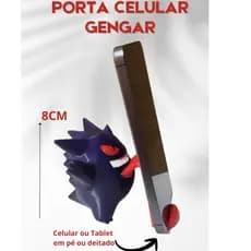 Suporte celular Pokémon Gengar/ Pokebola organizador mesa enfeite decoração colecionável anime japones