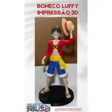 Boneco Luffy 3D  Monkey D. Luffy One Piece 35CM/ Colecionável Figura de ação/ Anime/ Nerd/ Mangá