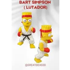 Bart Simpson Street Fighter/ Os Simpson/ Figure Action/ Item Colecionável/ Nostalgia/Presente Criativo
