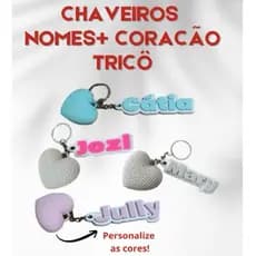 Chaveiros Personalizados Nome+ Coração/Lembrancinha/Aniversario/presente