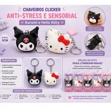 Chaveiro Kuromi / Hello Kitty Anime Clicker Anti Stress My Melody
