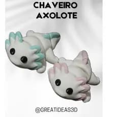 Chaveiro Axolote Flexível/ Articulado/ Item Colecionável