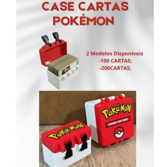 Case Box Cartas Pokémon Tranding Card  /Deck Geek Anime