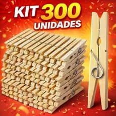 Kit Prendedores de Madeira – Pregador para Varal Kit com 36 a 300 Unidades