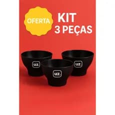 Kit 3 Tigelas Cumbuca Bowl 500ml UZ – Plástico Resistente, Elegante e Multiuso