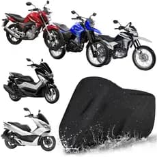 Capa de Cobrir Moto Forrada Protetora Sol Chuva Poeira