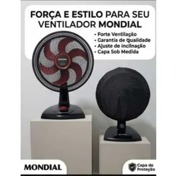 Capa De Ventilador De Coluna JVL Car Em Sarja Proteção Total Contra Poeira  Lavável