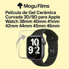 Película Curva de Gel Cerâmica Apple Watch 38mm 40mm 41mm 42mm 44mm 45mm 46mm 49mm Toque Suave
