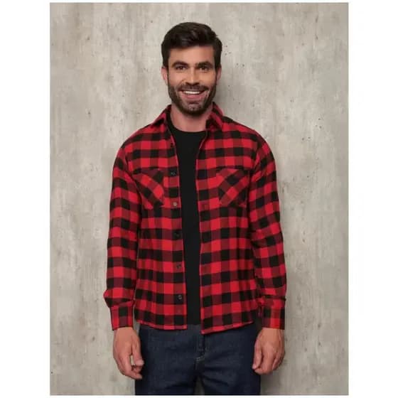 Camisa Xadrez Flenalado Básico  Masculino Manga Longa Festa Junina Inverno