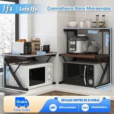 Rack Suporte Para Microondas Multiuso Organizador de Temperos Para Forno de Micro Ondas