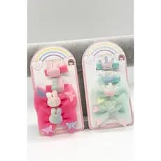 BR33-Bico De Pato Com Laço Para Cabelo Infantil.Modelos E Cores Aleatorios