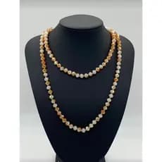 BR91-Colar De Cristal Falso Duas Volta. 100cm