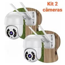 Kit 2 Câmeras De Segurança wi-fi externa À Prova D'água full hd IC IP 360 - Bivolt
