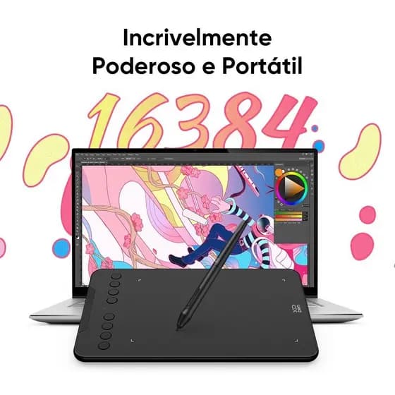 Mesa Digitalizadora XP-PEN Mini 7 V2 Compacta Compatível Android PC Mac Para Design Digital