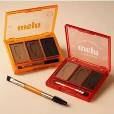 Paleta Para Sobrancelhas Ruby Rose Melu Original Alta Fixação Maquiagem PROFISSIONAL Com Pincel Duo