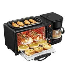 Forno Forninho 3 Em 1 Cafeteira Grelha Multifuncional Compacto Forno Elétrico 220v