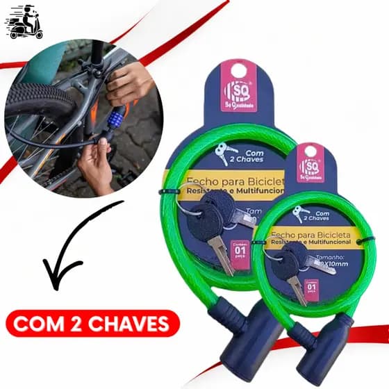 Corrente Cadeado de Segurança Moto Bicicleta Bike Reforçado Anti Furto 650 x 10 mm