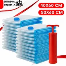Saco a Vácuo Kit 5/3/2 Organizador de Roupa Mala Guarda Roupa Edredom Viagens