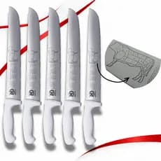 Faca Profissional para Churrasco Cabo Branco 12' Polegadas Carne Açougue