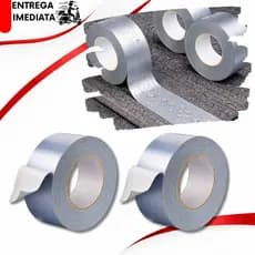 Fita Silver Tape 1/2 Rolo 10 METROS X 45MM Prata Á Prova D'agua Fita Adesiva