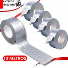 Fita Silver Tape 4/3/2/1 10 Metros Cinza Reforçada Á Prova D'agua