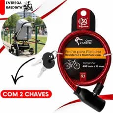 Cadeado Para Bicicleta Corrente de Segurança Moto Cabo Reforçado Anti Furto 650 x 10 mm